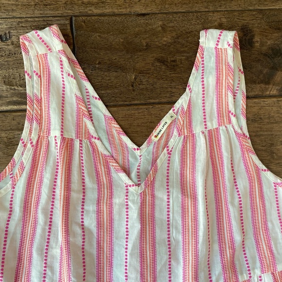 Marine Layer Corinne Tiered Cotton Maxi Dress Size XL Cotton Coastal Vacation - Picture 4 of 8